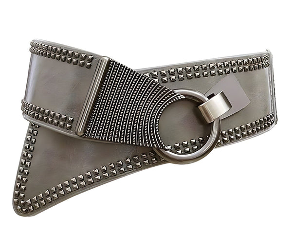 The Rockstar Faux Leather Waistband Belt - Multiple Colors 0 SA Styles Grey 83cm 
