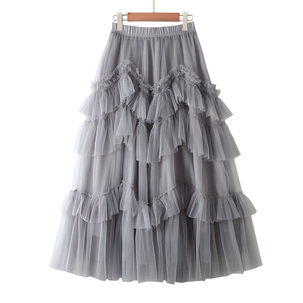 The Elora High Waist Skirt - Multiple Colors 0 SA Styles Gray S 