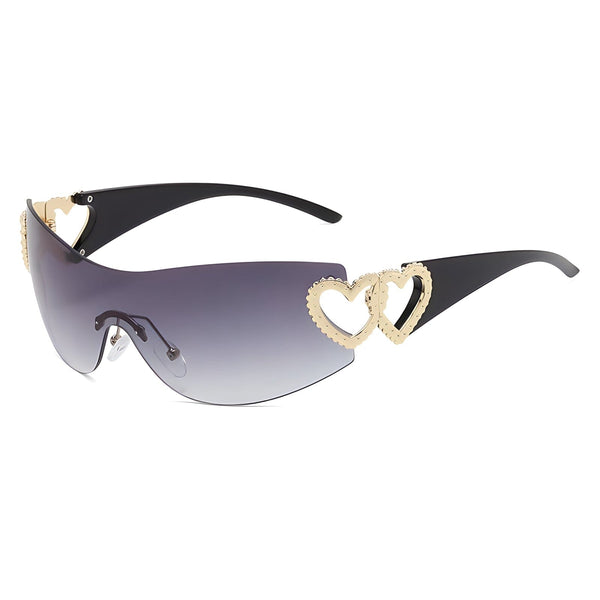 The Lovers Rhinestone Sunglasses - Multiple Colors 0 SA Styles Black 