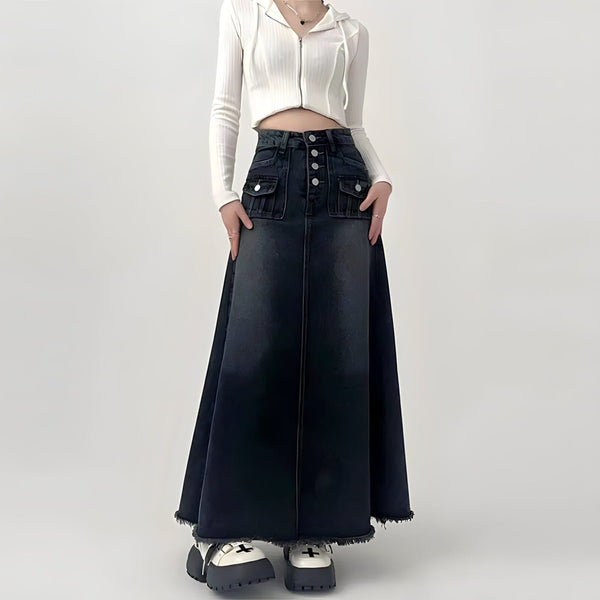 The Brigitte High Waist Denim Skirt SA Formal 