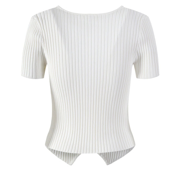 The Cadence Short Sleeve Knitted Blouse - Multiple Colors 0 SA Styles 