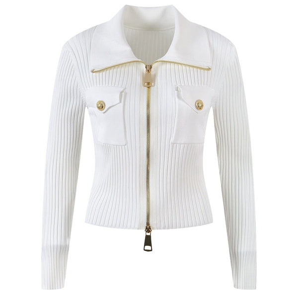 The Blythe Long Sleeve Knitted Cardigan - Multiple Colors 0 SA Styles White S 