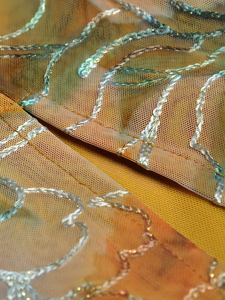 The Sophia Puff Sleeve Embroidered Dress SA Formal 