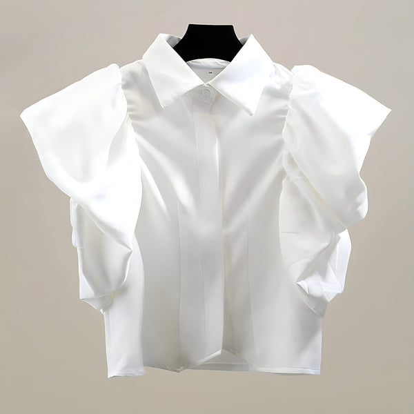 The Mavis Short Sleeve Blouse - Multiple Colors 0 SA Styles White S 