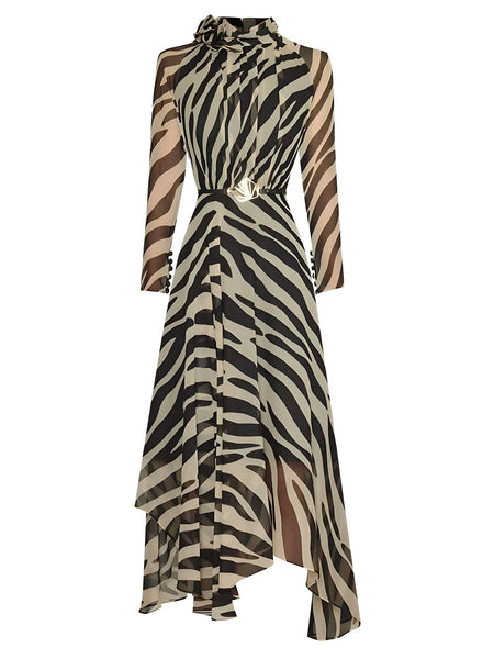 The Zoe Long Sleeve Asymmetrical Dress - Multiple Colors 0 SA Styles Black S 