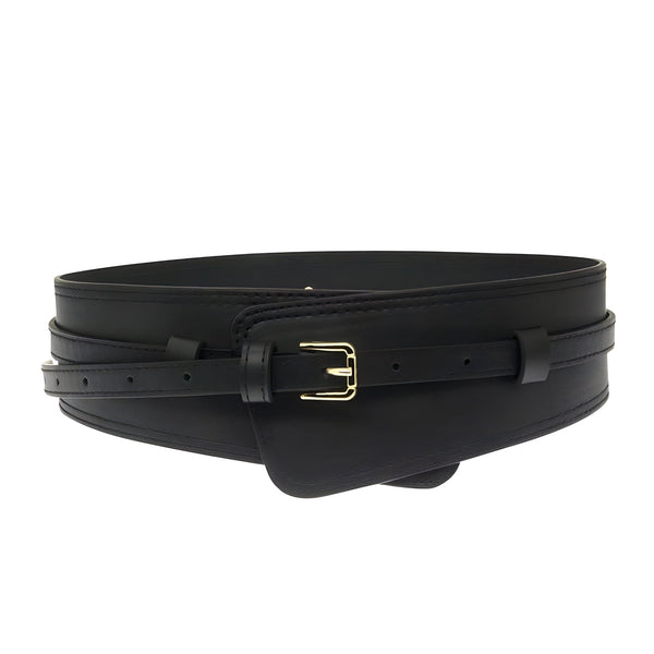 The Hera Faux Leather Waistband Belt - Multiple Colors 0 SA Styles Black 100cm 