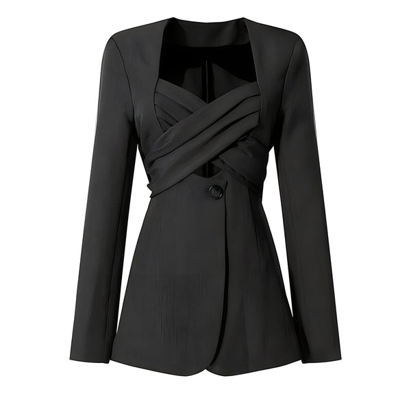 The Xavia Long Sleeve Blazer - Multiple Colors 0 SA Styles Black S 