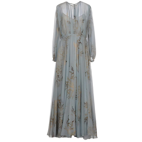 The Eliza Long Sleeve Pleated Maxi Dress 0 SA Styles S 