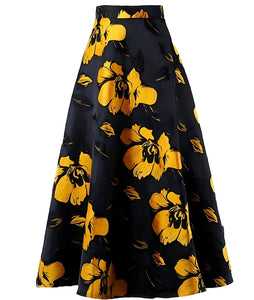 The Foliage High Waist Skirt - Multiple Colors 0 SA Styles Gold S 