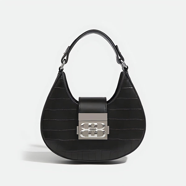 The Crescent Handbag Purse - Multiple Colors 0 SA Styles Black 