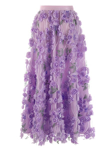 The Lilac Sequin High-Waisted Skirt 0 SA Styles S 