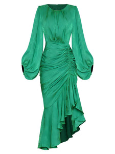 The Emerald Ruched Long Sleeve Dress 0 SA Styles S 