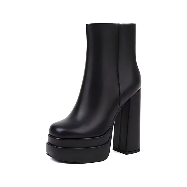 The Zuri Platform Ankle Boots - Multiple Colors 0 SA Styles Black EU 34 / US 4.5 