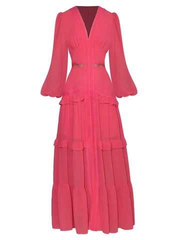 The Vida Long Sleeve Dress - Multiple Colors 0 SA Styles Pink S 