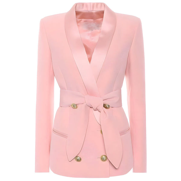 The Julia Belted Slim Fit Blazer - Multiple Colors Shop5798684 Store Pink S 