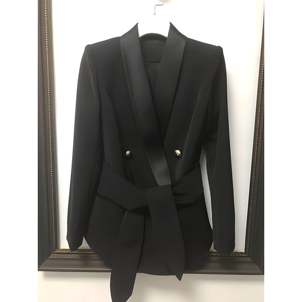 The Julia Belted Slim Fit Blazer - Multiple Colors Shop5798684 Store Black S 