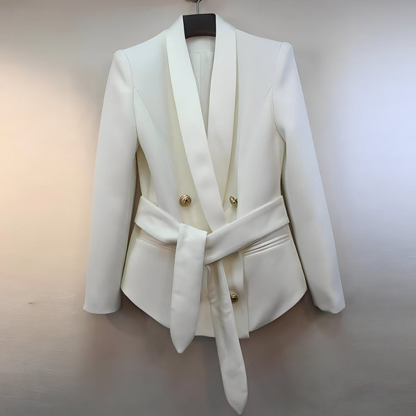 The Julia Belted Slim Fit Blazer - Multiple Colors Shop5798684 Store White S 