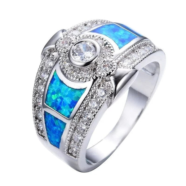 The Delphine Crystal Ring - Multiple Colors 0 SA Styles 5 Blue 