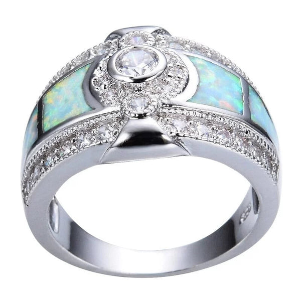 The Delphine Crystal Ring - Multiple Colors 0 SA Styles 5 White 
