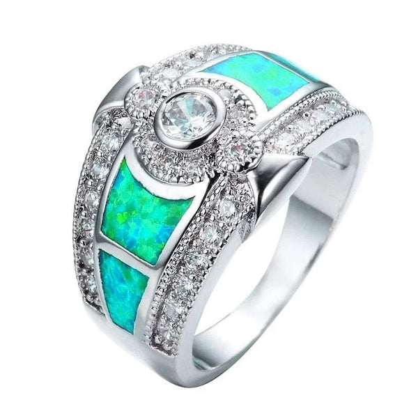 The Delphine Crystal Ring - Multiple Colors 0 SA Styles 5 Green 