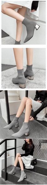 The Sage Knitted Ankle Boots - Multiple Colors 0 SA Styles 