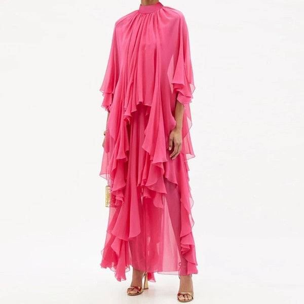 The Danielle Short Sleeve Pleated Maxi Dress 0 SA Styles 