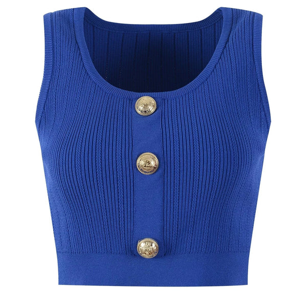 The Capri Knitted Camisole - Multiple Colors 0 SA Styles Blue S 