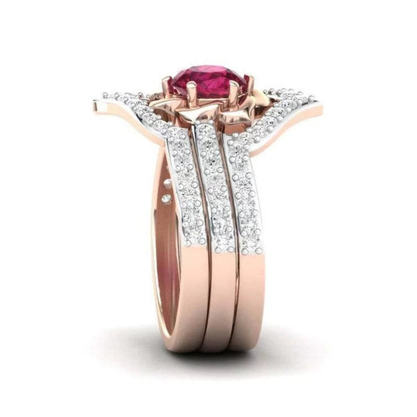 The Ruby Rose Inlaid Ring 0 SA Styles 