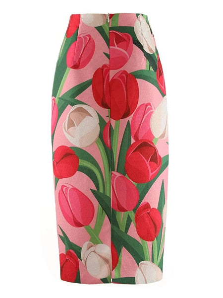 The Petals High Waist Pencil Skirt 0 SA Styles 