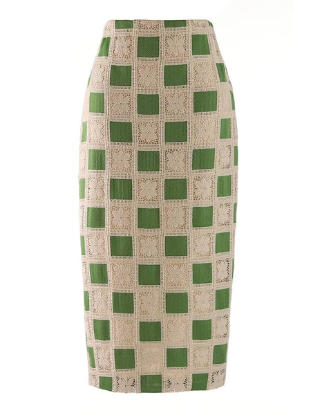 The Sorority High Waist Pencil Skirt - Multiple Colors 0 SA Styles Green S 