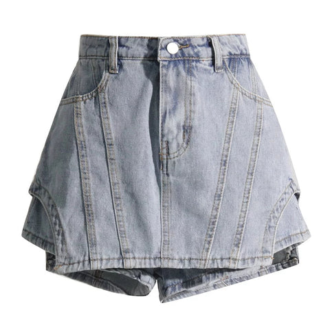 The Shelby High Waist Denim Shorts - Multiple Colors 0 SA Styles Blue S 