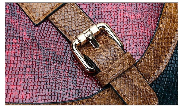 The "Francine" Snakeskin Handbag Purse - Multiple Colors Luke + Larry 