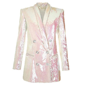 The Pearl Sequin Long Tail Blazer Shop5798684 Store S 
